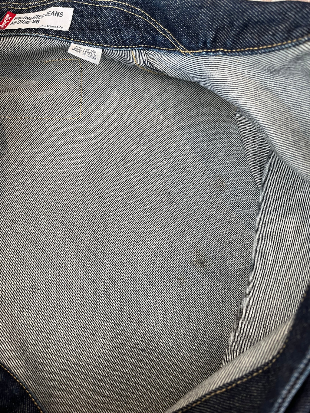 Veste en Jean Brut | Levi's Engineered Jeans - Coupe Courte Ajustée | Vintage 00s / tache intérieur