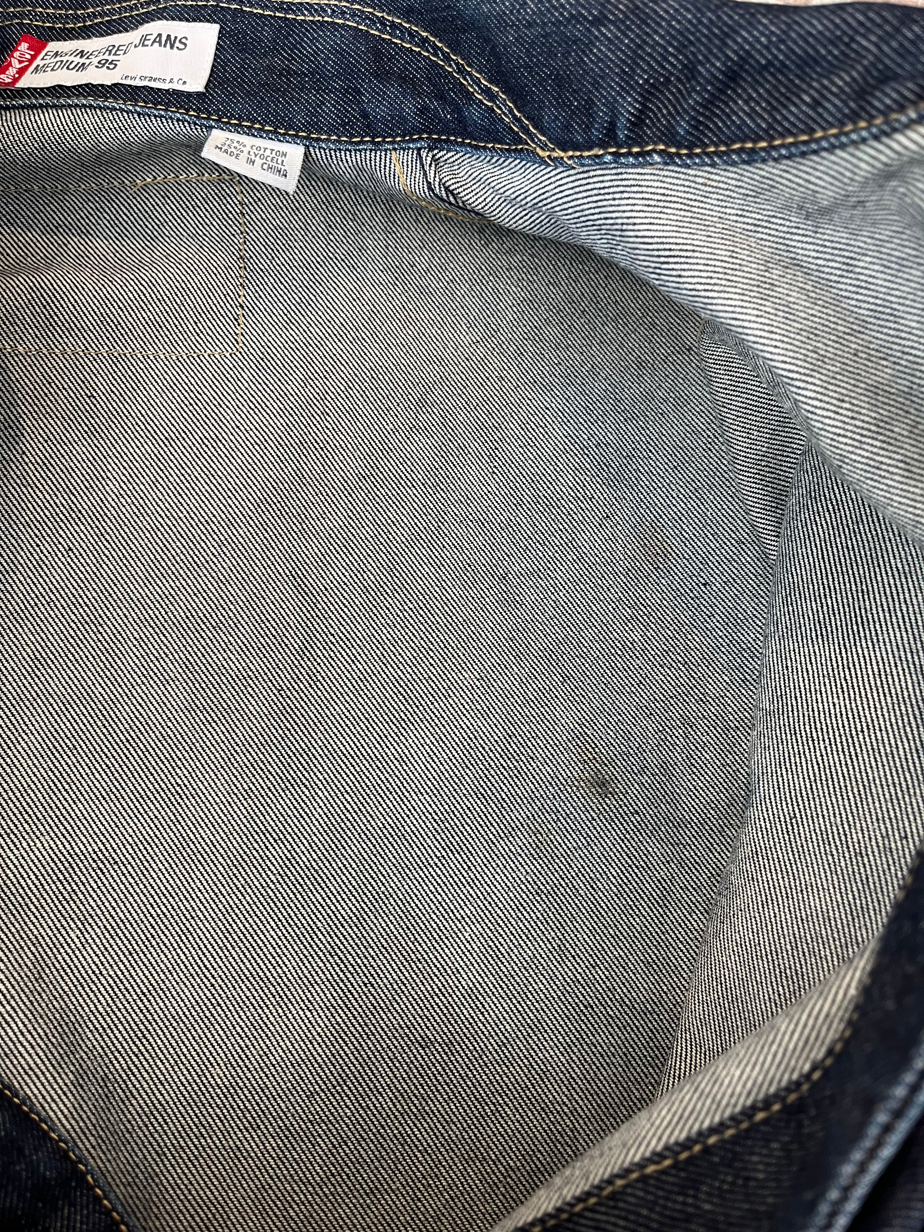 Veste en Jean Brut | Levi's Engineered Jeans - Coupe Courte Ajustée | Vintage 00s / tache intérieur