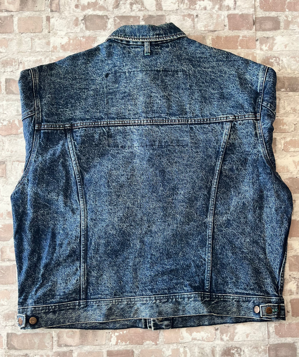 Veste en Jean Lee Rider Vintage | Édition "Easy Rider" | 80s-90s / de dos manches repliées