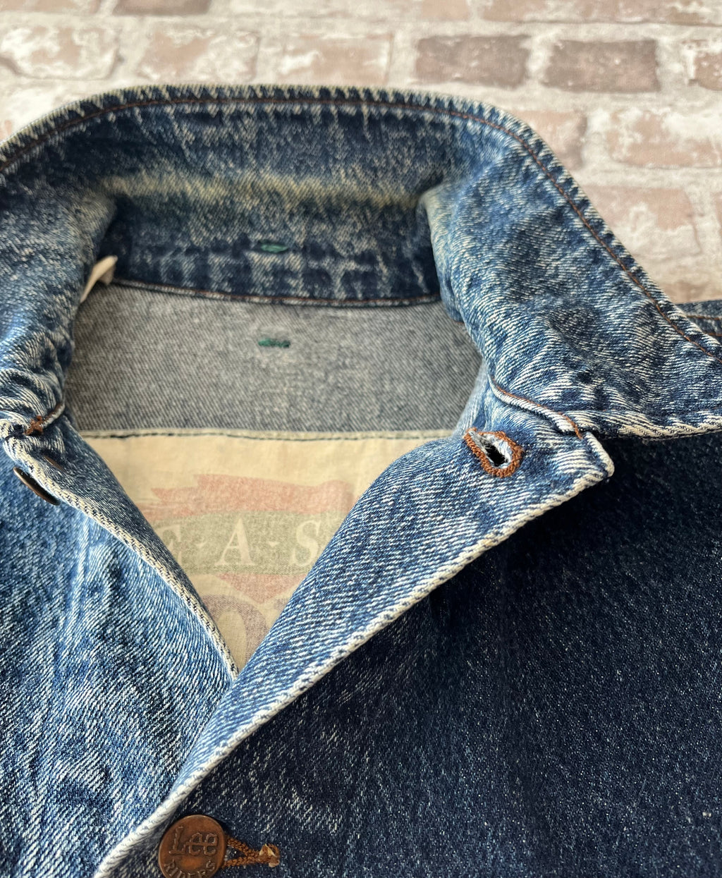 Veste en Jean Lee Rider Vintage | Édition "Easy Rider" | 80s-90s / détails col