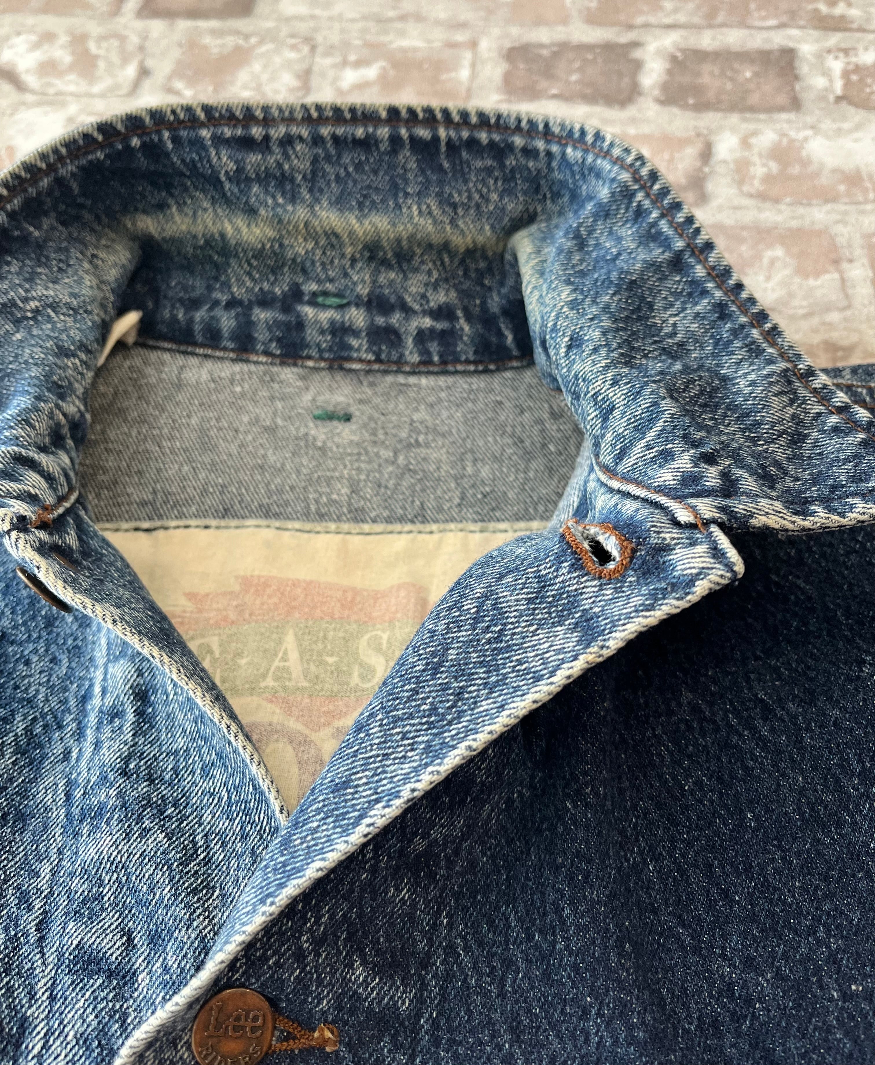 Veste en Jean Lee Rider Vintage | Édition "Easy Rider" | 80s-90s / détails col