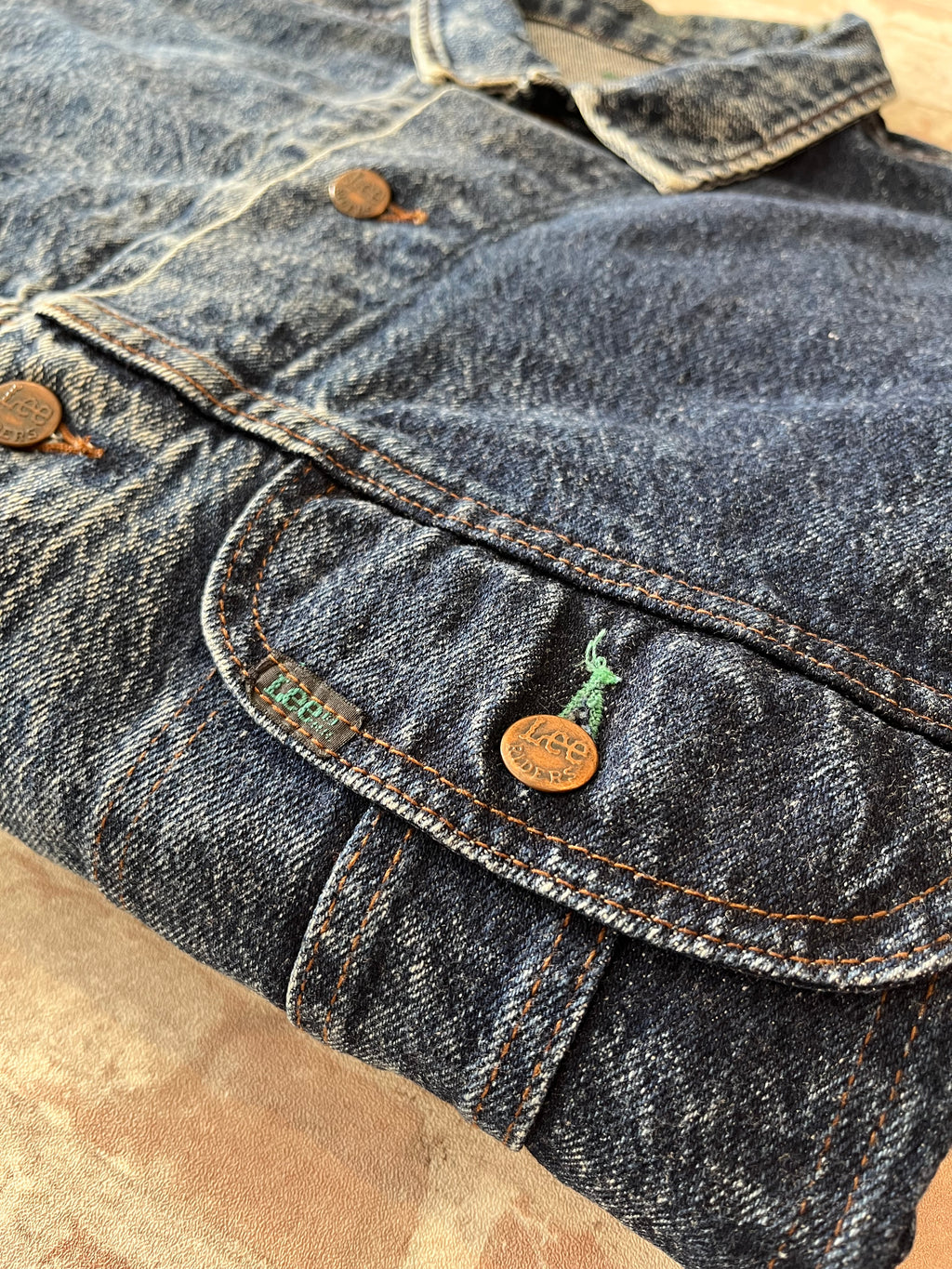 Veste en Jean Lee Rider Vintage | Édition "Easy Rider" | 80s-90s / détails bouton - poche