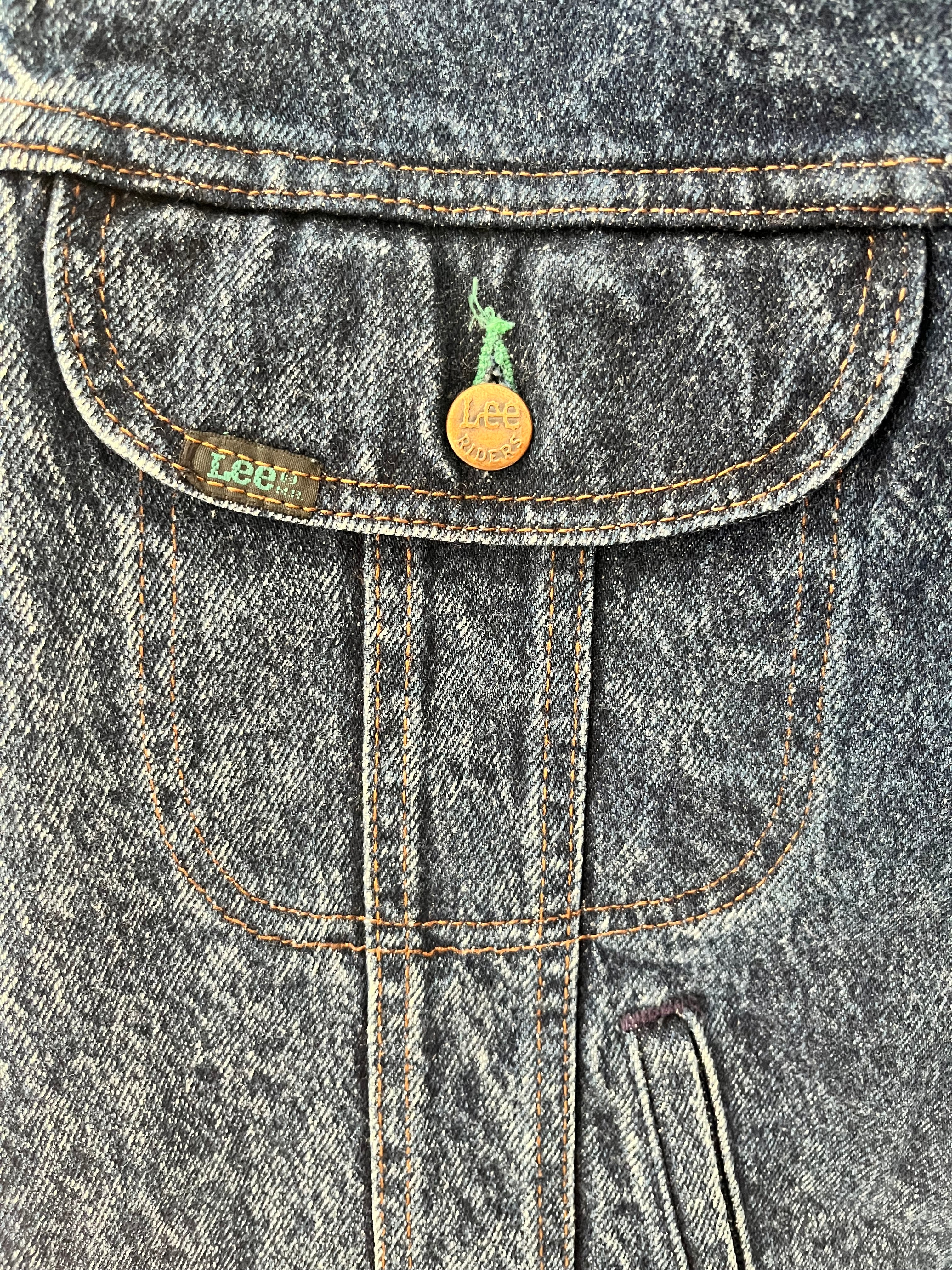 Veste en Jean Lee Rider Vintage | Édition "Easy Rider" | 80s-90s / détails poche avant et logo