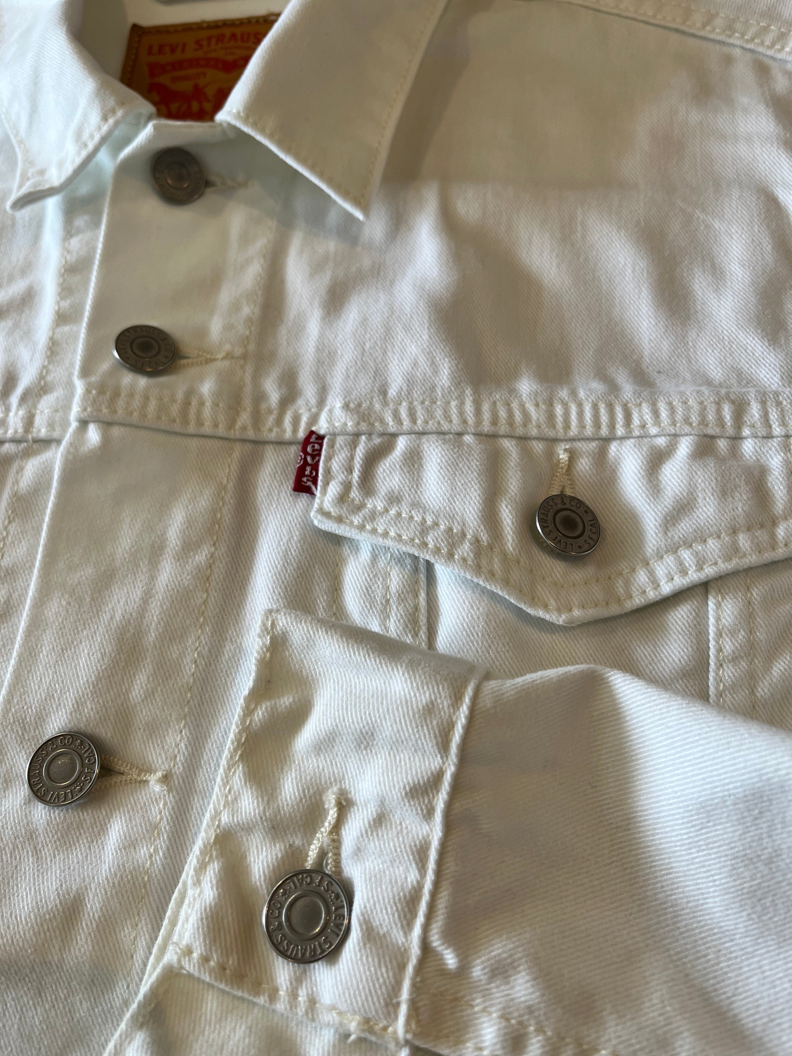 Veste en Jean Levi's Blanche | Vintage Moderne / détails