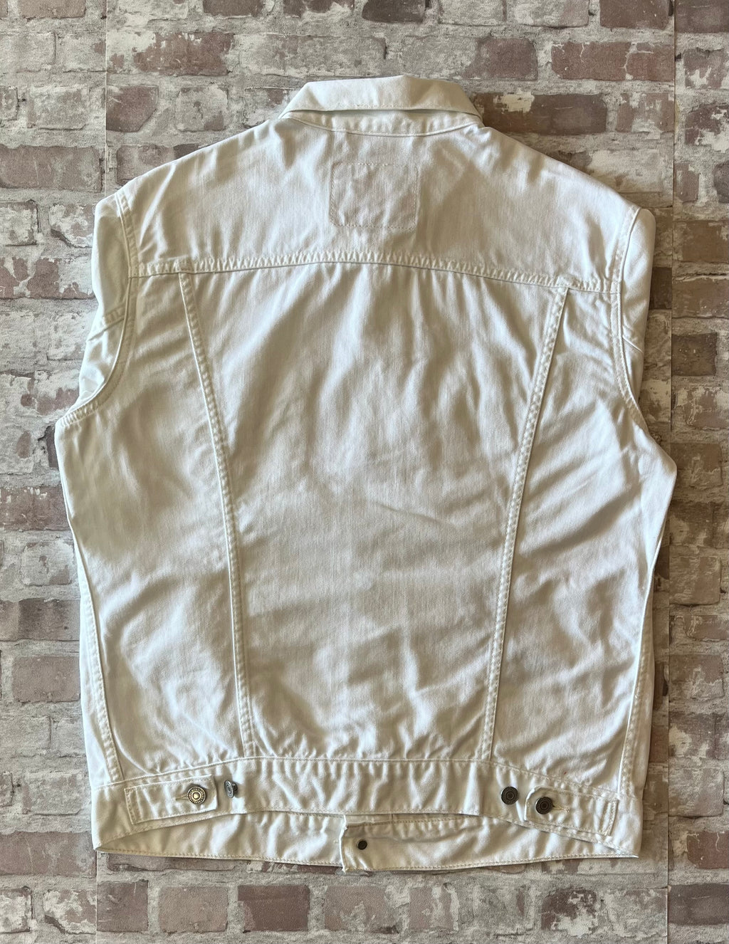 Veste en Jean Levi's Blanche | Vintage Moderne / de dos manches repliées