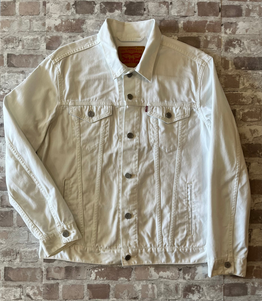 Veste en Jean Levi's Blanche | Vintage Moderne / à plat face