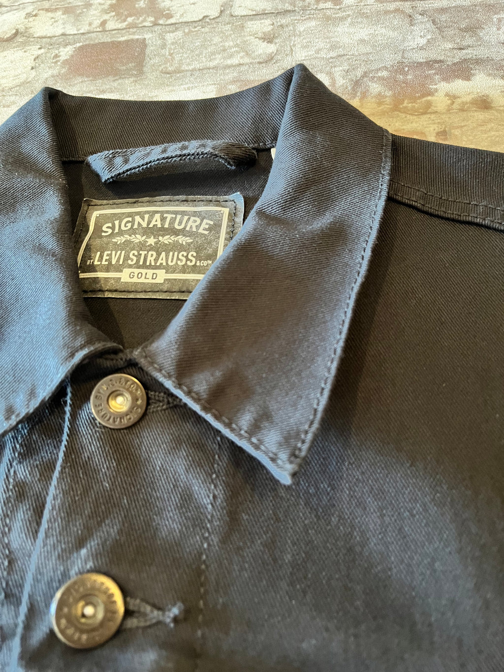 Veste en Jean Noire | Signature by Levi Strauss & Co | Vintage Moderne / col