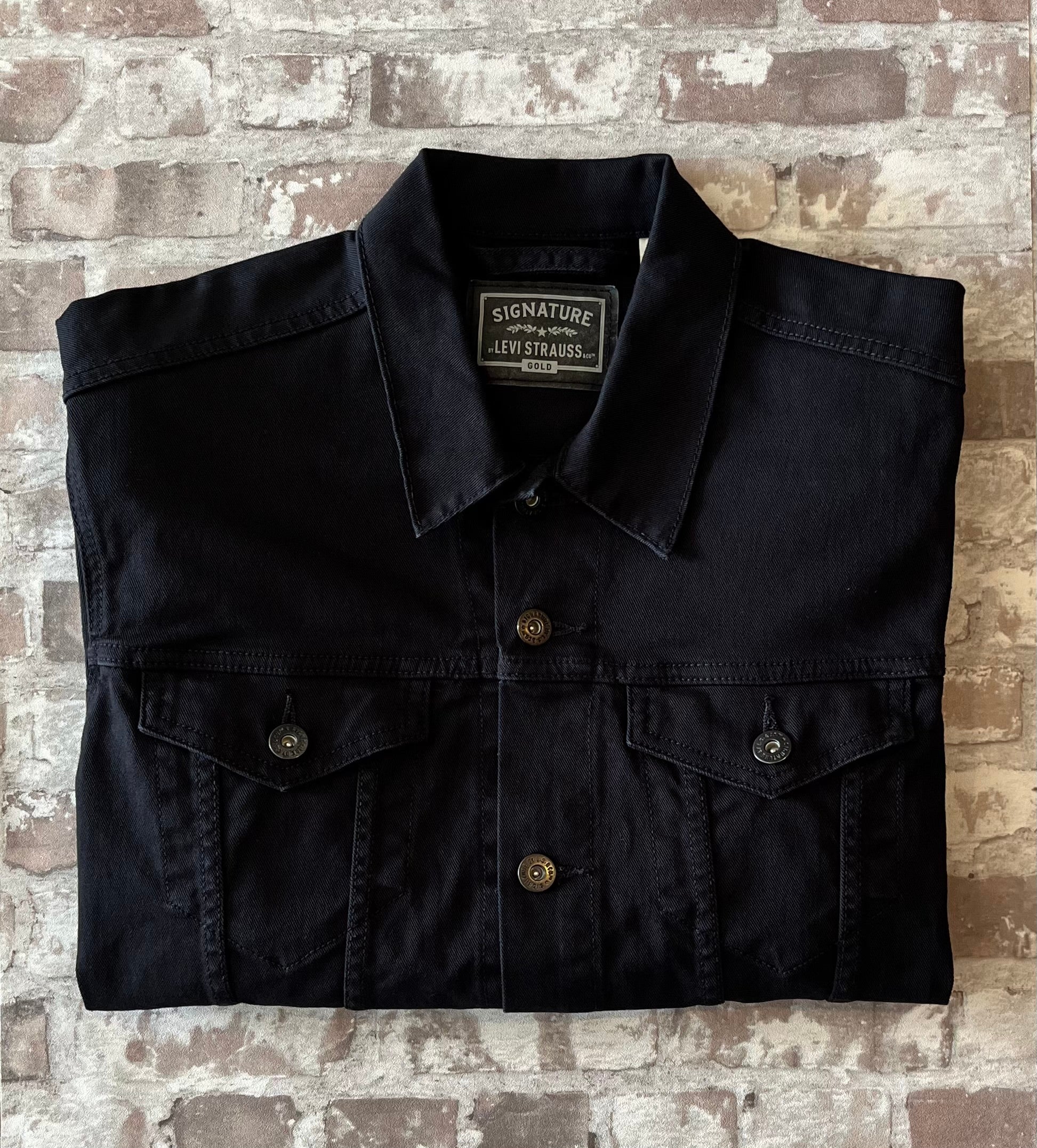 Veste en Jean Noire | Signature by Levi Strauss & Co | Vintage Moderne