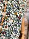 Combinaison Pantalon Fluide Bohème Fleurie | Naf Naf | Imprimé Floral Liberty & big sautoir woody & skull